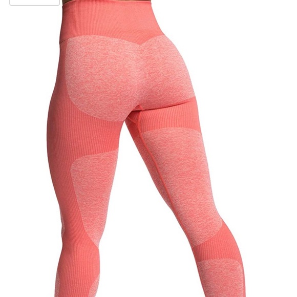 Coral Workout Leggings (DoYouEven) - Picture 2 of 4